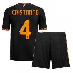 AS Roma Bryan Cristante #4 Tredjedraktsett Barn 2023-24 Kortermet (+ Korte bukser)