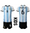 Argentina German Pezzella #6 Hjemmedraktsett Barn VM 2022 Kortermet (+ Korte bukser)