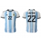 Argentina Lautaro Martinez #22 Hjemmedrakt VM 2022 Kortermet