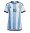 Argentina Lionel Messi #10 Hjemmedrakt Dame VM 2022 Kortermet