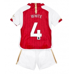 Arsenal Benjamin White #4 Hjemmedraktsett Barn 2023-24 Kortermet (+ Korte bukser)
