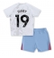 Aston Villa Moussa Diaby #19 Bortedraktsett Barn 2023-24 Kortermet (+ Korte bukser)
