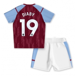 Aston Villa Moussa Diaby #19 Hjemmedraktsett Barn 2023-24 Kortermet (+ Korte bukser)