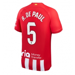 Atletico Madrid Rodrigo De Paul #5 Hjemmedrakt 2023-24 Kortermet