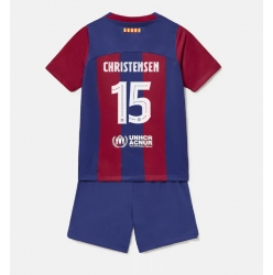 Barcelona Andreas Christensen #15 Hjemmedraktsett Barn 2023-24 Kortermet (+ Korte bukser)