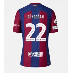Barcelona Ilkay Gundogan #22 Hjemmedrakt 2023-24 Kortermet