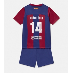 Barcelona Joao Felix #14 Hjemmedraktsett Barn 2023-24 Kortermet (+ Korte bukser)