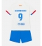 Barcelona Robert Lewandowski #9 Bortedraktsett Barn 2023-24 Kortermet (+ Korte bukser)