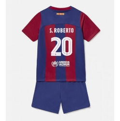 Barcelona Sergi Roberto #20 Hjemmedraktsett Barn 2023-24 Kortermet (+ Korte bukser)