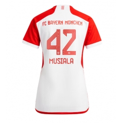 Bayern Munich Jamal Musiala #42 Hjemmedrakt Dame 2023-24 Kortermet