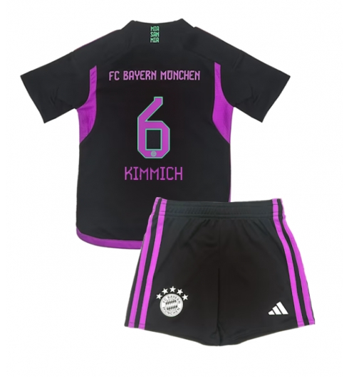 Bayern Munich Joshua Kimmich #6 Bortedraktsett Barn 2023-24 Kortermet (+ Korte bukser)