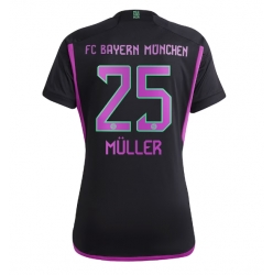 Bayern Munich Thomas Muller #25 Bortedrakt Dame 2023-24 Kortermet
