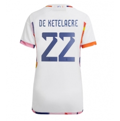 Belgia Charles De Ketelaere #22 Bortedrakt Dame VM 2022 Kortermet