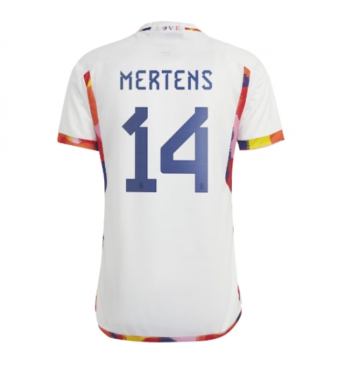Belgia Dries Mertens #14 Bortedrakt VM 2022 Kortermet