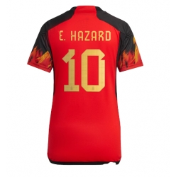 Belgia Eden Hazard #10 Hjemmedrakt Dame VM 2022 Kortermet