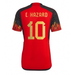 Belgia Eden Hazard #10 Hjemmedrakt VM 2022 Kortermet