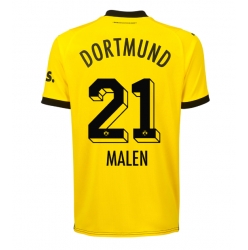 Borussia Dortmund Donyell Malen #21 Hjemmedrakt 2023-24 Kortermet