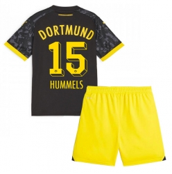 Borussia Dortmund Mats Hummels #15 Bortedraktsett Barn 2023-24 Kortermet (+ Korte bukser)