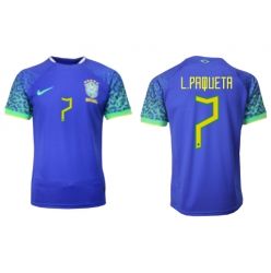 Brasil Lucas Paqueta #7 Bortedrakt VM 2022 Kortermet
