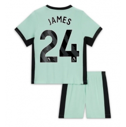 Chelsea Reece James #24 Tredjedraktsett Barn 2023-24 Kortermet (+ Korte bukser)
