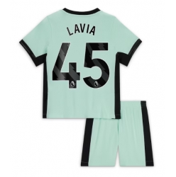 Chelsea Romeo Lavia #45 Tredjedraktsett Barn 2023-24 Kortermet (+ Korte bukser)