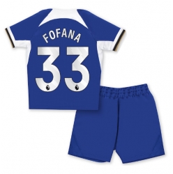 Chelsea Wesley Fofana #33 Hjemmedraktsett Barn 2023-24 Kortermet (+ Korte bukser)