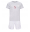 Danmark Joakim Maehle #5 Bortedraktsett Barn VM 2022 Kortermet (+ Korte bukser)