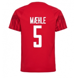 Danmark Joakim Maehle #5 Hjemmedrakt VM 2022 Kortermet