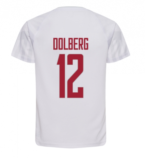 Danmark Kasper Dolberg #12 Bortedrakt VM 2022 Kortermet
