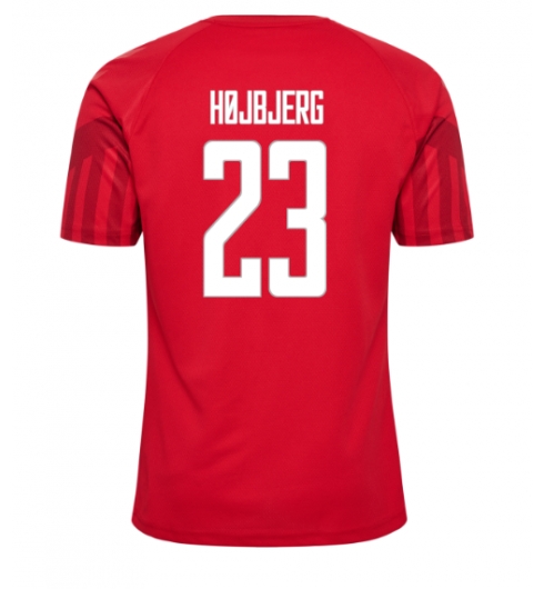 Danmark Pierre-Emile Hojbjerg #23 Hjemmedrakt VM 2022 Kortermet