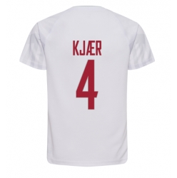 Danmark Simon Kjaer #4 Bortedrakt VM 2022 Kortermet