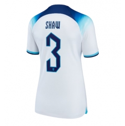 England Luke Shaw #3 Hjemmedrakt Dame VM 2022 Kortermet