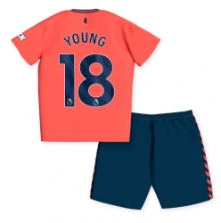 Everton Ashley Young #18 Bortedraktsett Barn 2023-24 Kortermet (+ Korte bukser)