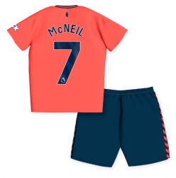 Everton Dwight McNeil #7 Bortedraktsett Barn 2023-24 Kortermet (+ Korte bukser)