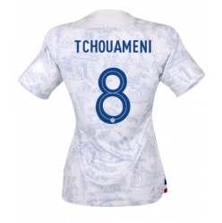Frankrike Aurelien Tchouameni #8 Bortedrakt Dame VM 2022 Kortermet