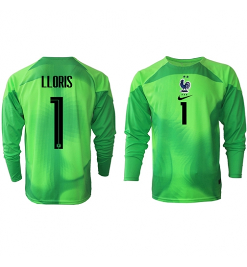 Frankrike Hugo Lloris #1 Keeper Bortedrakt VM 2022 Langermet