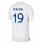 Frankrike Karim Benzema #19 Bortedrakt VM 2022 Kortermet