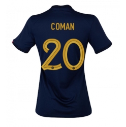 Frankrike Kingsley Coman #20 Hjemmedrakt Dame VM 2022 Kortermet
