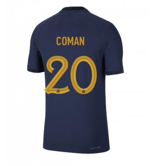 Frankrike Kingsley Coman #20 Hjemmedrakt VM 2022 Kortermet