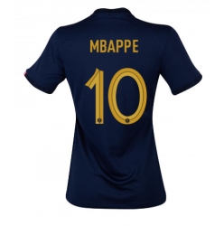 Frankrike Kylian Mbappe #10 Hjemmedrakt Dame VM 2022 Kortermet