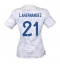 Frankrike Lucas Hernandez #21 Bortedrakt Dame VM 2022 Kortermet
