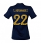 Frankrike Theo Hernandez #22 Hjemmedrakt Dame VM 2022 Kortermet
