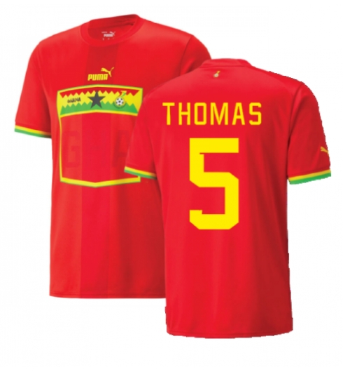 Ghana Thomas Partey #5 Bortedrakt VM 2022 Kortermet