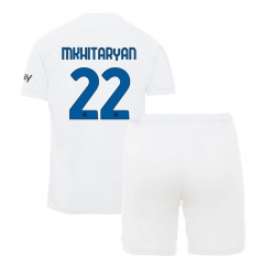 Inter Milan Henrikh Mkhitaryan #22 Bortedraktsett Barn 2023-24 Kortermet (+ Korte bukser)