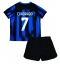 Inter Milan Juan Cuadrado #7 Hjemmedraktsett Barn 2023-24 Kortermet (+ Korte bukser)