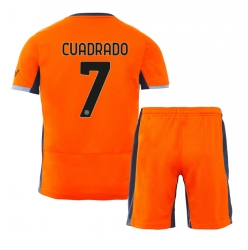 Inter Milan Juan Cuadrado #7 Tredjedraktsett Barn 2023-24 Kortermet (+ Korte bukser)