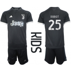 Juventus Adrien Rabiot #25 Tredjedraktsett Barn 2023-24 Kortermet (+ Korte bukser)
