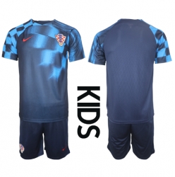 Kroatia Bortedraktsett Barn VM 2022 Kortermet (+ Korte bukser)