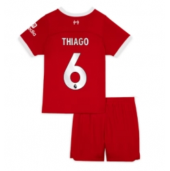 Liverpool Thiago Alcantara #6 Hjemmedraktsett Barn 2023-24 Kortermet (+ Korte bukser)