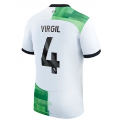 Liverpool Virgil van Dijk #4 Bortedrakt 2023-24 Kortermet